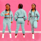 Solid Thicken Sweatshirt Two Piece Suits SFY-180