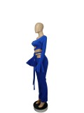 Sexy Hollow Long Sleeve Two Piece Pants Set CHY-1269