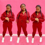 Solid Thicken Sweatshirt Two Piece Suits SFY-180