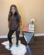 Contrast Color Sweatshirt Two Piece Suits MDF-5179
