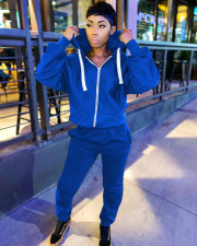 Casual Zipper Hoodies Pants Two Piece Sets SHD-9335