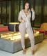 Casual Zipper Long Sleeve One Piece Jumpsuits SFY-187