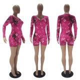 Zodiac Print Long Sleeve Rompers SHD-9450