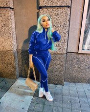 Plus Size Casual Sports Long Sleeve 2 Piece Sets NYF-8026