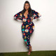 Christmas Print Long Sleeve Jumpsuits SHD-9451
