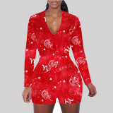 Zodiac Print Long Sleeve Rompers SHD-9450