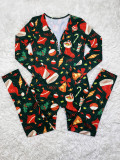 Christmas Print Long Sleeve Jumpsuits SHD-9451