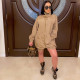 Casual Solid Zipper Long Sleeve Mini Dress SHD-9502