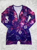 Zodiac Print Long Sleeve Rompers SHD-9450