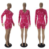 Zodiac Print Long Sleeve Rompers SHD-9450