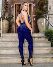 Sexy Hot Drilling Halter Backless Jumpsuits LX-9101