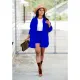 Solid Full Sleeve Coat And Shorts Two Piece Sets BS-1236