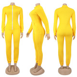 Casual Zipper Long Sleeve One Piece Jumpsuits SFY-187