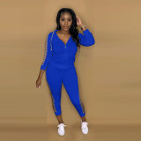 Casual Thicken Leopard Patchwork Hoodies 2 Piece Sets NK-8583
