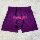 Plus Size Sexy P-VALLEY Letter Print Bodycon Shorts SHD-9441