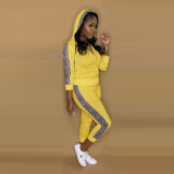 Casual Thicken Leopard Patchwork Hoodies 2 Piece Sets NK-8583