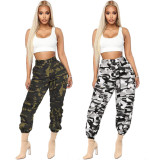 Camo Print Casual Belted Cargo Pants LSD-8247
