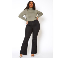 Plus Size 5XL Fashion Sexy Slim High Waist Flared Jeans HSF-2379