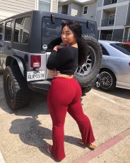 Solid Ribbed Mid Waist Long Pants LSL-6398