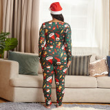 Plus Size 5XL Tight Long Sleeve Christmas Jumpsuit OSIF-20881-1