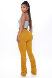 Casual Solid Hole Stacked Pants LX-6139