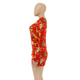 Printed Tight Sexy Christmas Rompers OSIF-20880