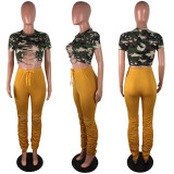 Casual Solid Hole Stacked Pants LX-6139
