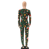 Tight Long Sleeve Christmas Jumpsuit OSIF-20881