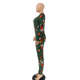 Tight Long Sleeve Christmas Jumpsuit OSIF-20881