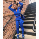 Solid Hooded Long Sleeve Two Piece Pants Set NK-8586