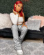 Casual Solid Plush Long Sweatpants YH-5192