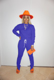 Casual Solid Sweatshirt Sweatpants Two Piece Sets XMY-9274