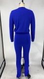 Casual Solid Sweatshirt Sweatpants Two Piece Sets XMY-9274