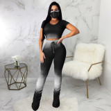 Casual Gradient Stacked Pants Without Mask SMR-9791