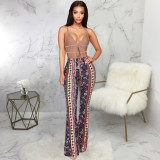 Trendy Printed Boot Cut Pants SMR-9827