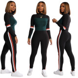 Casual Sports Long Sleeve Two Piece Suits SMR-9745
