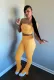 Sexy Solid Tube Top And Pants Slim Two Piece Sets SMR-9838