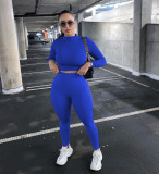 Casual Solid Long Sleeve Two Piece Jogging Sets AIL-141