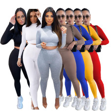 Casual Solid Long Sleeve Two Piece Jogging Sets AIL-141