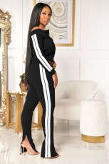 Casual Slash Neck Long Sleeve Two Piece Suits XMY-9271