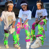 Tie Dye Print Casual Long Pants AL-228