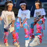 Tie Dye Print Casual Long Pants AL-228