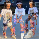 Tie Dye Print Casual Long Pants AL-228