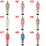 Casual Printed Long Sleeve One Piece Jumpsuits SHD-9457
