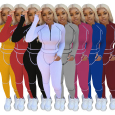 Casual Sportswear Long Sleeve Two Piece Suits WY-6726