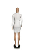 Sexy Lace Up Long Sleeve Bandage Dress CHY-1283