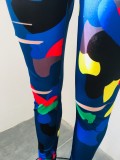 Casual Printed Hole Skinny Pencil Pants NIK-192