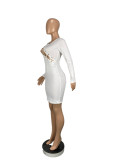 Sexy Lace Up Long Sleeve Bandage Dress CHY-1283