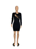 Sexy Lace Up Long Sleeve Bandage Dress CHY-1283