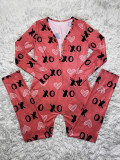 Casual Printed Long Sleeve One Piece Jumpsuits SHD-9457